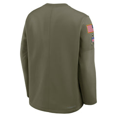 Nike Baltimore Ravens 2025 Salute to Service Sideline Coaches Therma-FIT Long Sleeve Shirt Olive