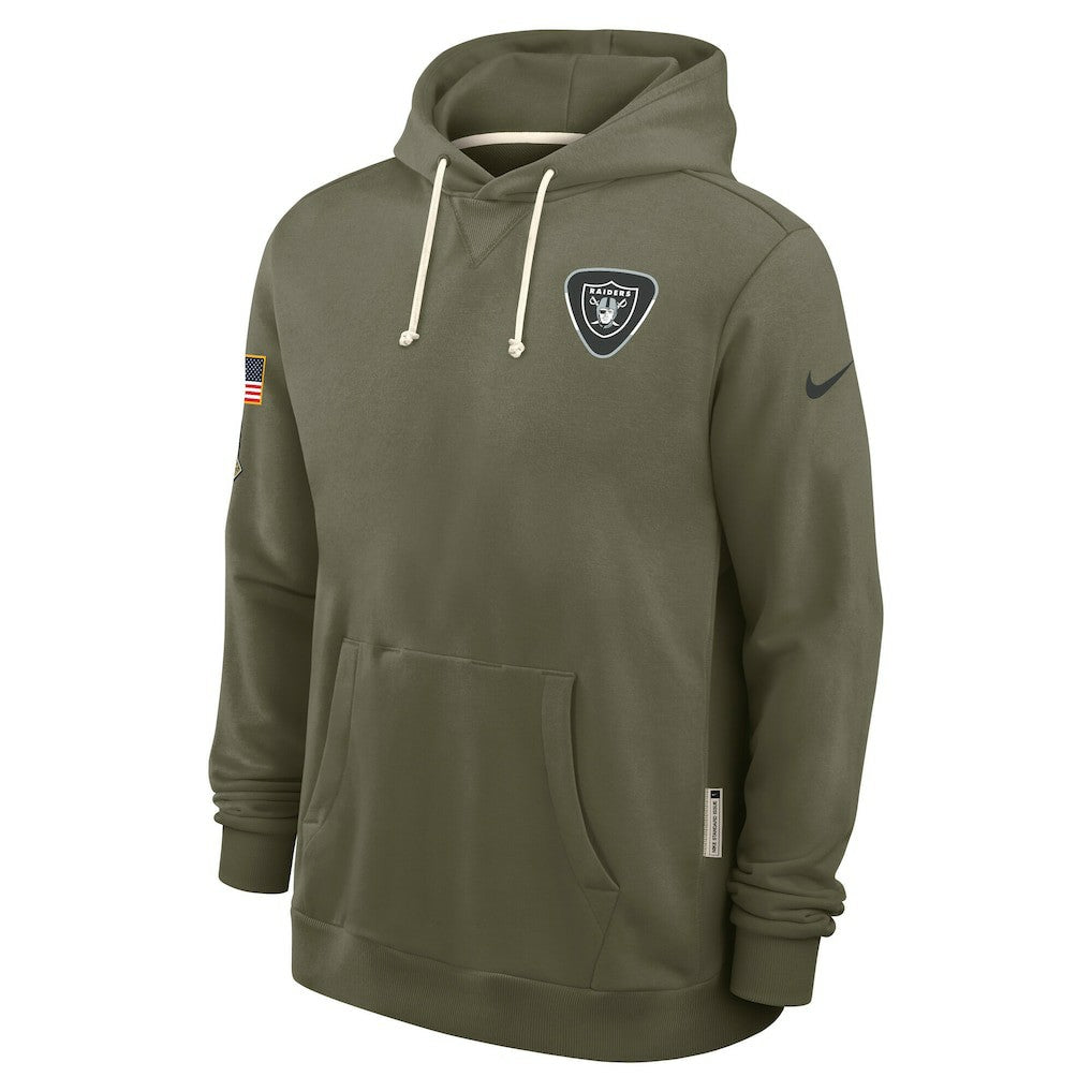 Nike Las Vegas Raiders Big & Tall 2025 Salute to Service Sideline Dominant Force Dri-FIT Hoodie Olive