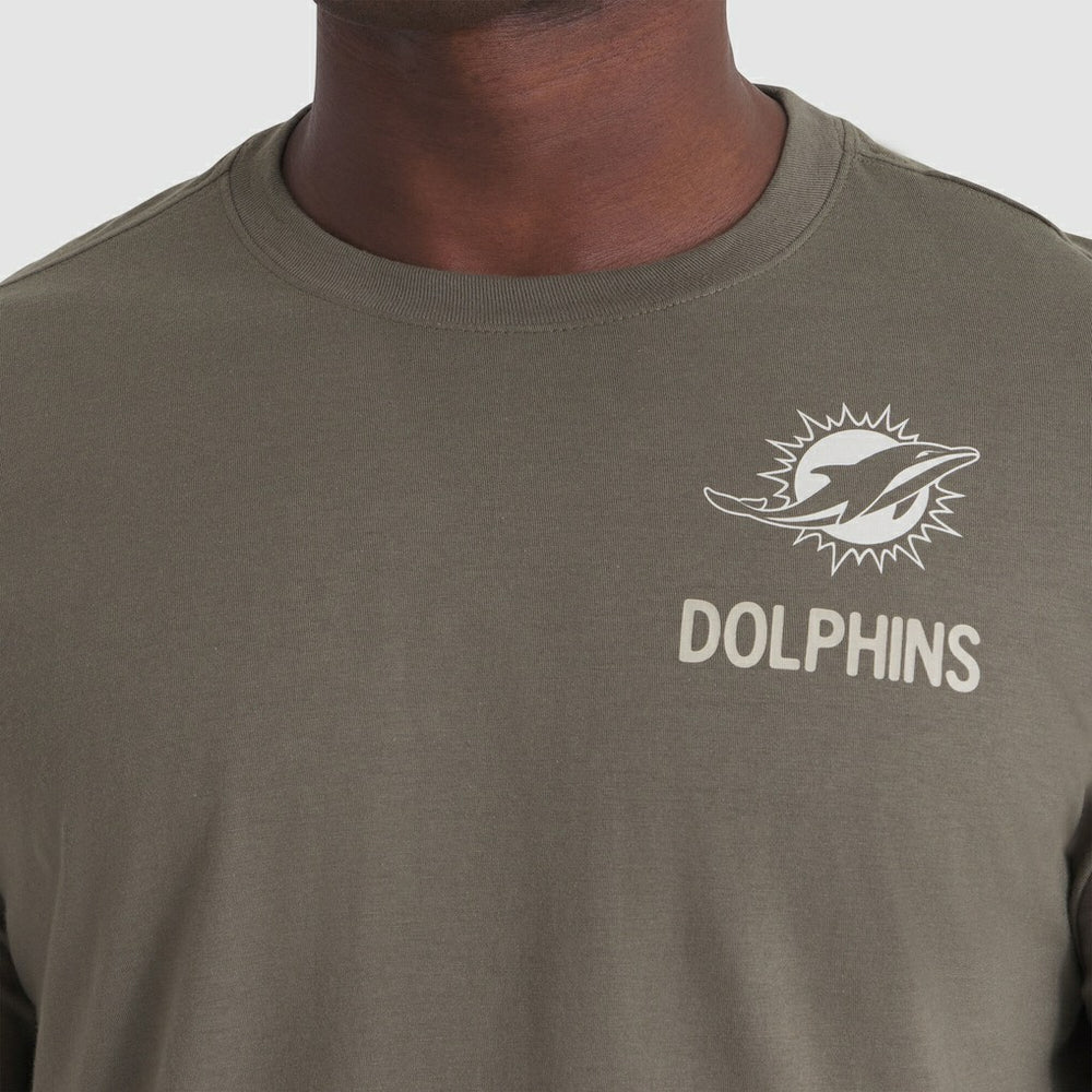 Nike Miami Dolphins 2025 Salute to Service Sideline Long Sleeve T-Shirt Olive