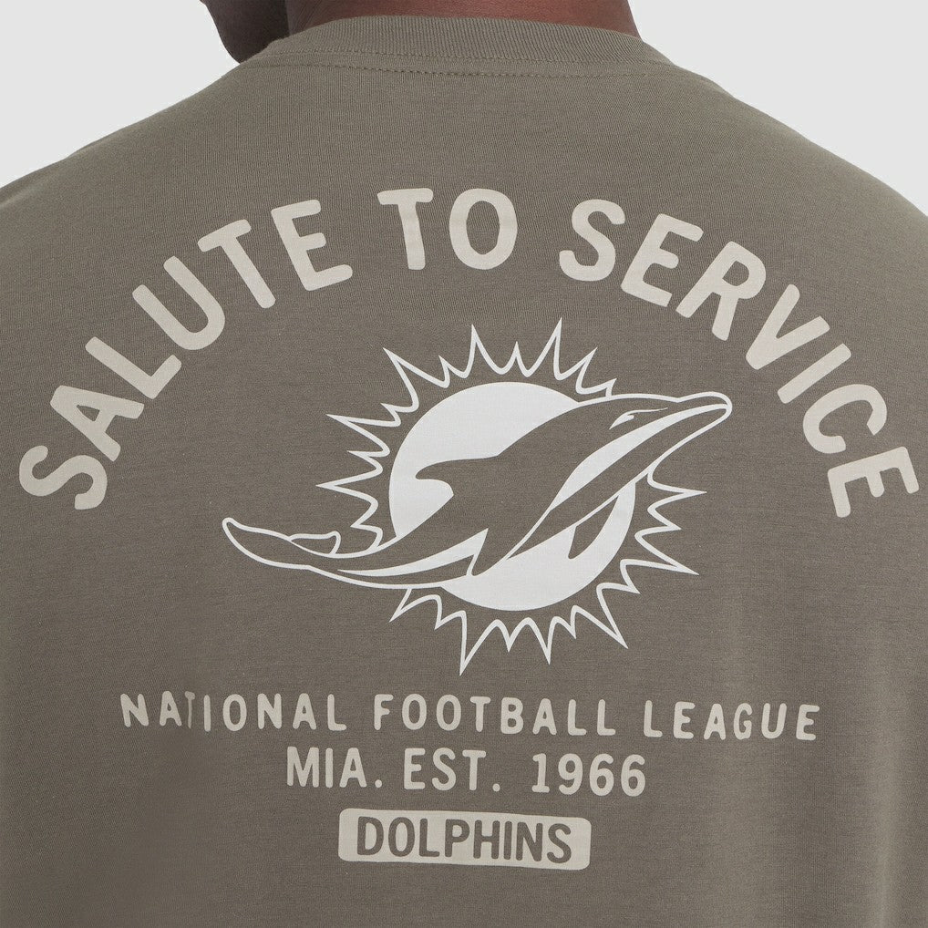 Nike Miami Dolphins 2025 Salute to Service Sideline Long Sleeve T-Shirt Olive