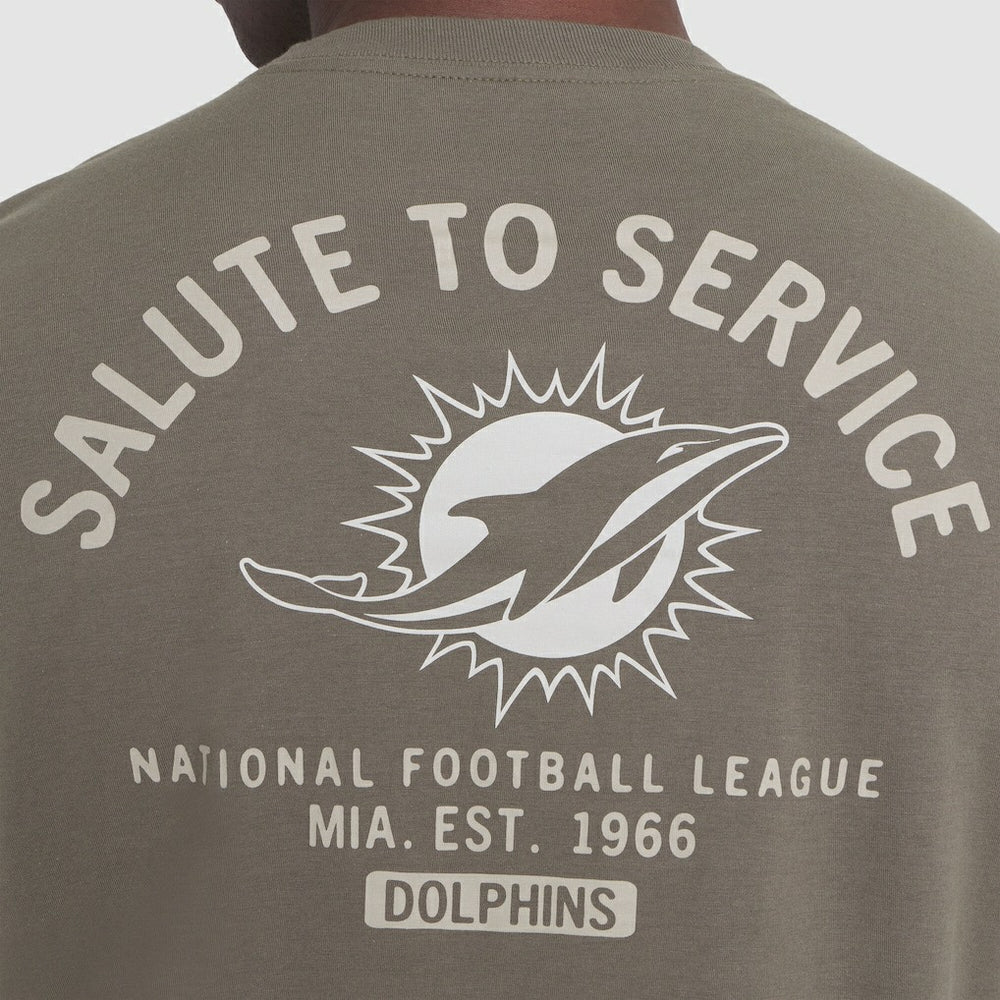 Nike Miami Dolphins 2025 Salute to Service Sideline Long Sleeve T-Shirt Olive