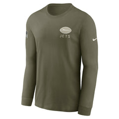Nike New York Jets 2025 Salute to Service Sideline Long Sleeve T-Shirt Olive