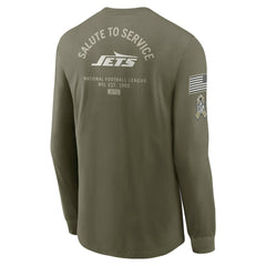 Nike New York Jets 2025 Salute to Service Sideline Long Sleeve T-Shirt Olive