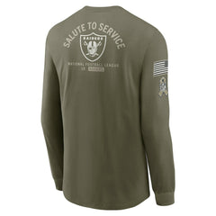Nike Las Vegas Raiders 2025 Salute to Service Sideline Long Sleeve T-Shirt Olive