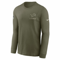 Nike Detroit Lions 2025 Salute to Service Sideline Long Sleeve T-Shirt Olive
