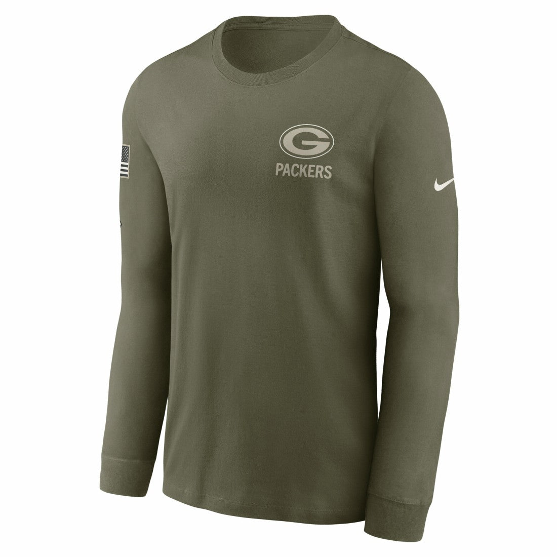 Nike Green Bay Packers 2025 Salute to Service Sideline Long Sleeve T-Shirt Olive