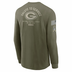 Nike Green Bay Packers 2025 Salute to Service Sideline Long Sleeve T-Shirt Olive