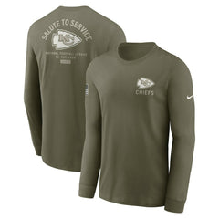 Nike Kansas City Chiefs 2025 Salute to Service Sideline Long Sleeve T-Shirt Olive