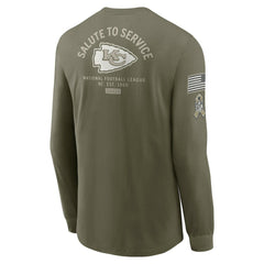 Nike Kansas City Chiefs 2025 Salute to Service Sideline Long Sleeve T-Shirt Olive