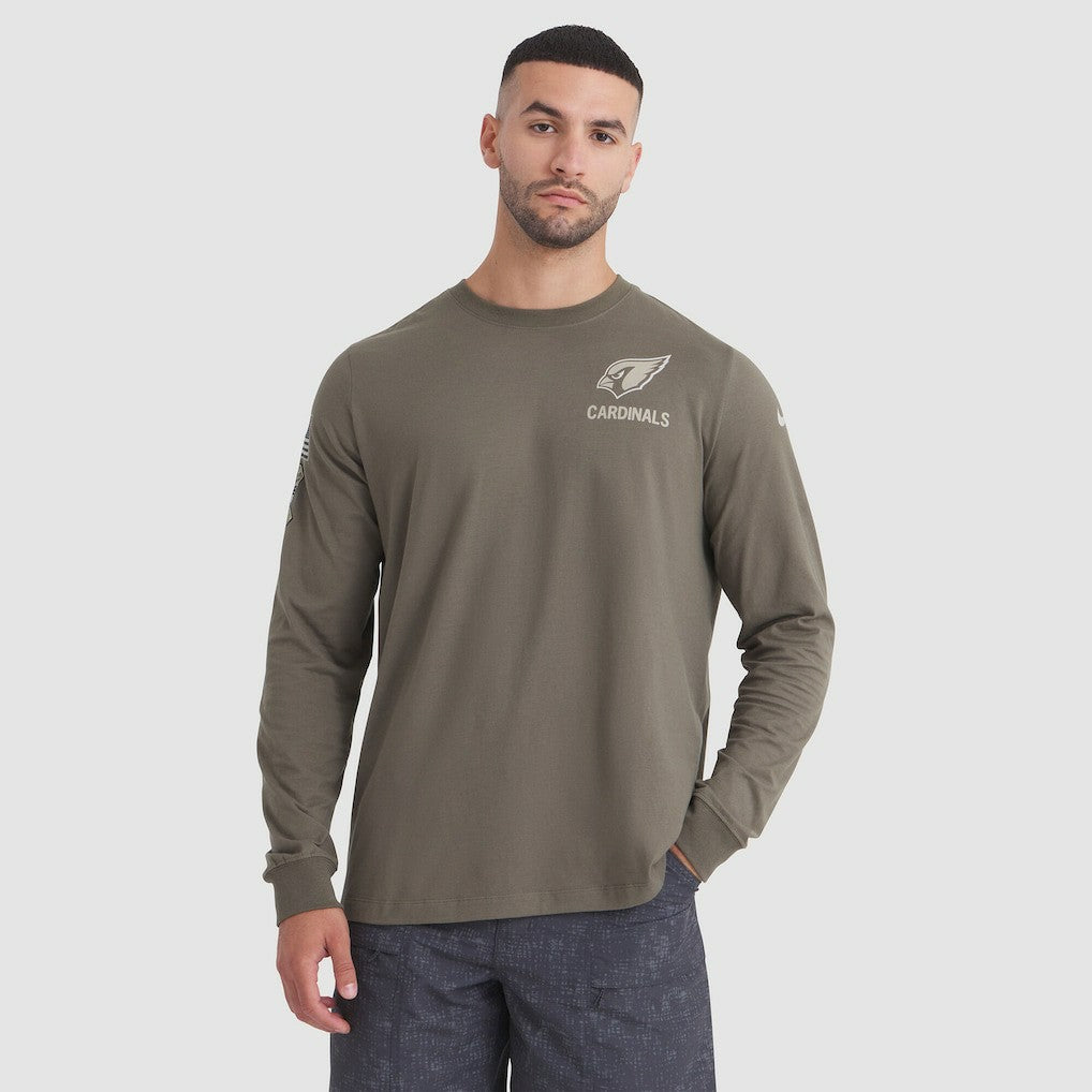 Nike Arizona Cardinals 2025 Salute to Service Sideline Long Sleeve T-Shirt Olive