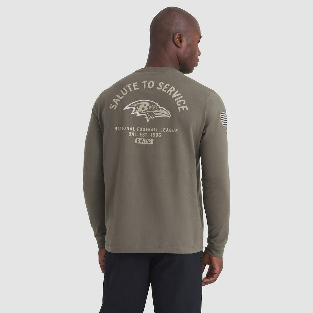 Nike Baltimore Ravens 2025 Salute to Service Sideline Long Sleeve T-Shirt Olive