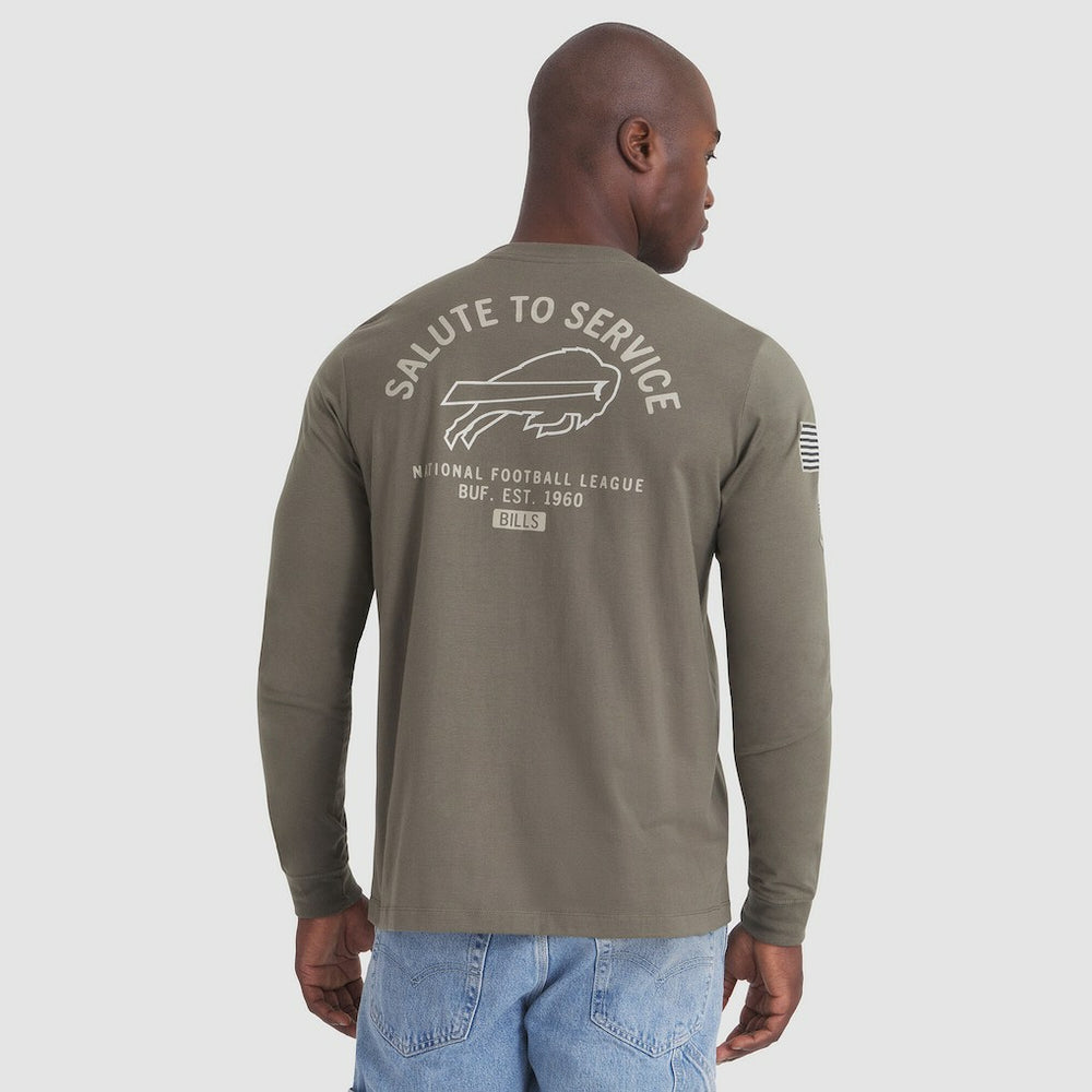 Nike Buffalo Bills 2025 Salute to Service Sideline Long Sleeve T-Shirt Olive