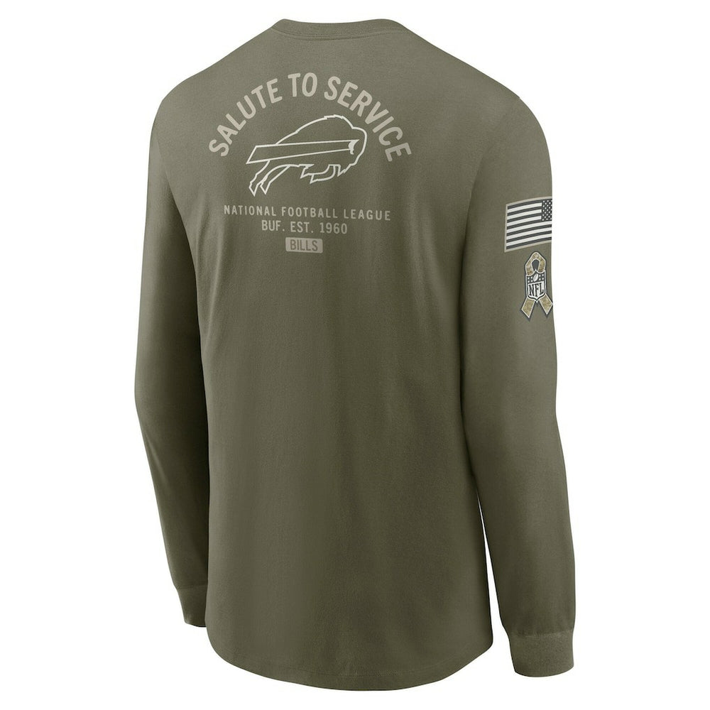 Nike Buffalo Bills 2025 Salute to Service Sideline Long Sleeve T-Shirt Olive