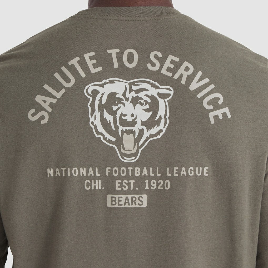 Nike Chicago Bears 2025 Salute to Service Sideline Long Sleeve T-Shirt Olive