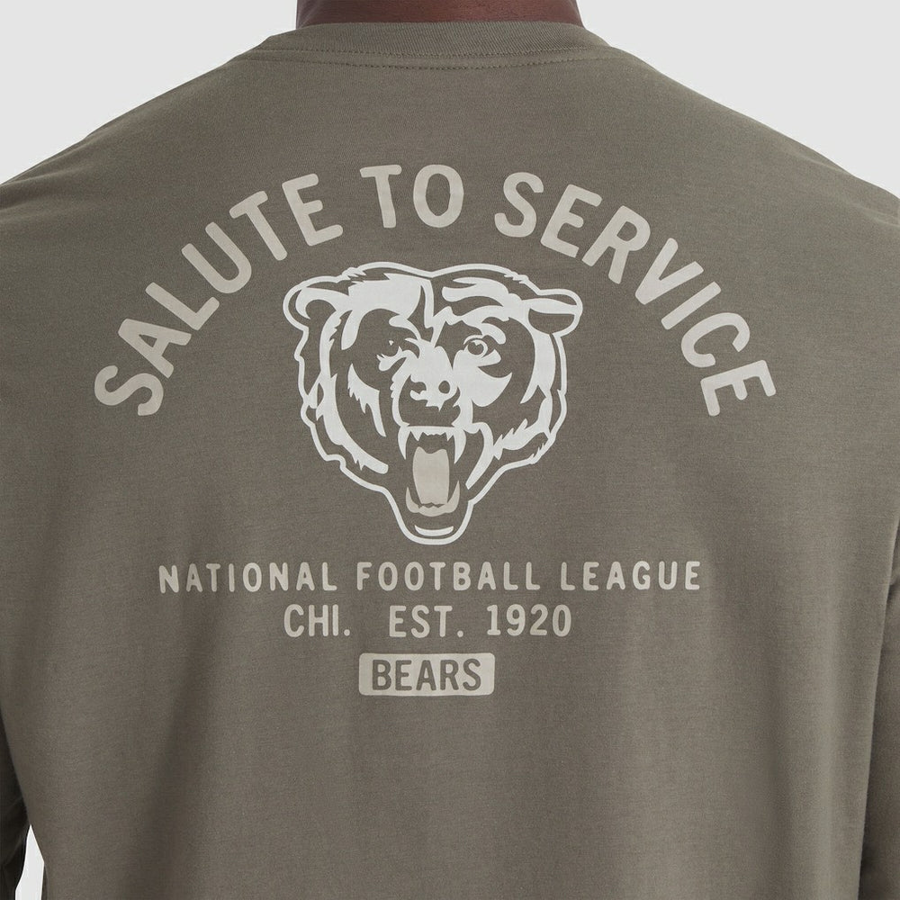 Nike Chicago Bears 2025 Salute to Service Sideline Long Sleeve T-Shirt Olive