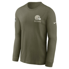 Nike Cleveland Browns 2025 Salute to Service Sideline Long Sleeve T-Shirt Olive
