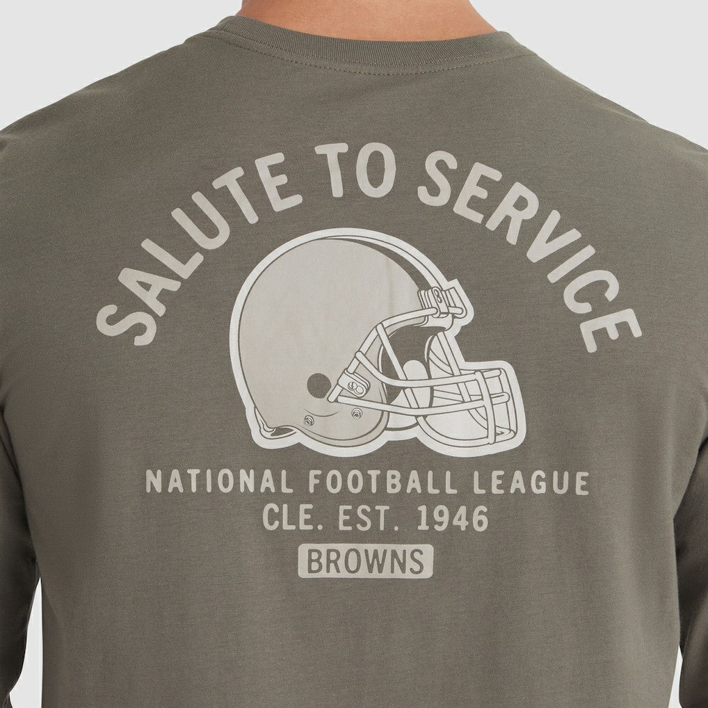 Nike Cleveland Browns 2025 Salute to Service Sideline Long Sleeve T-Shirt Olive