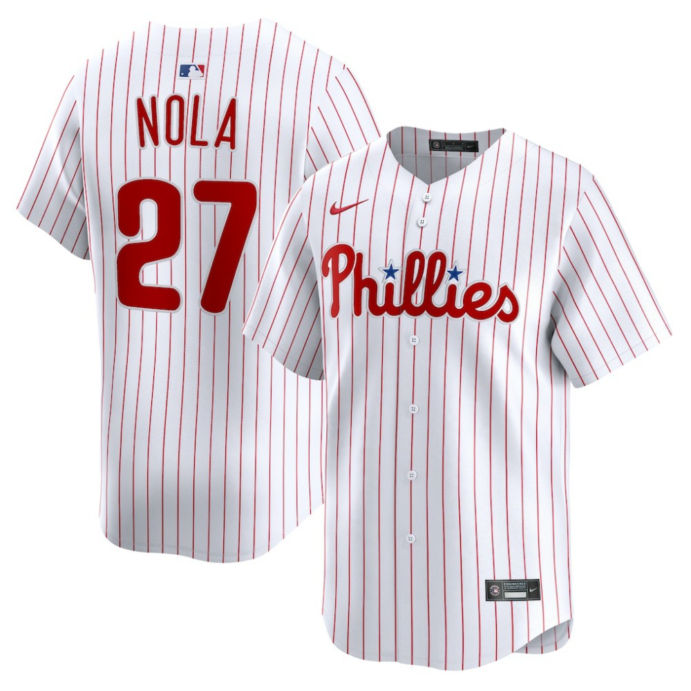 Aaron Nola Philadelphia Phillies Nike Home Limited Player Jersey - White - Nike Sale