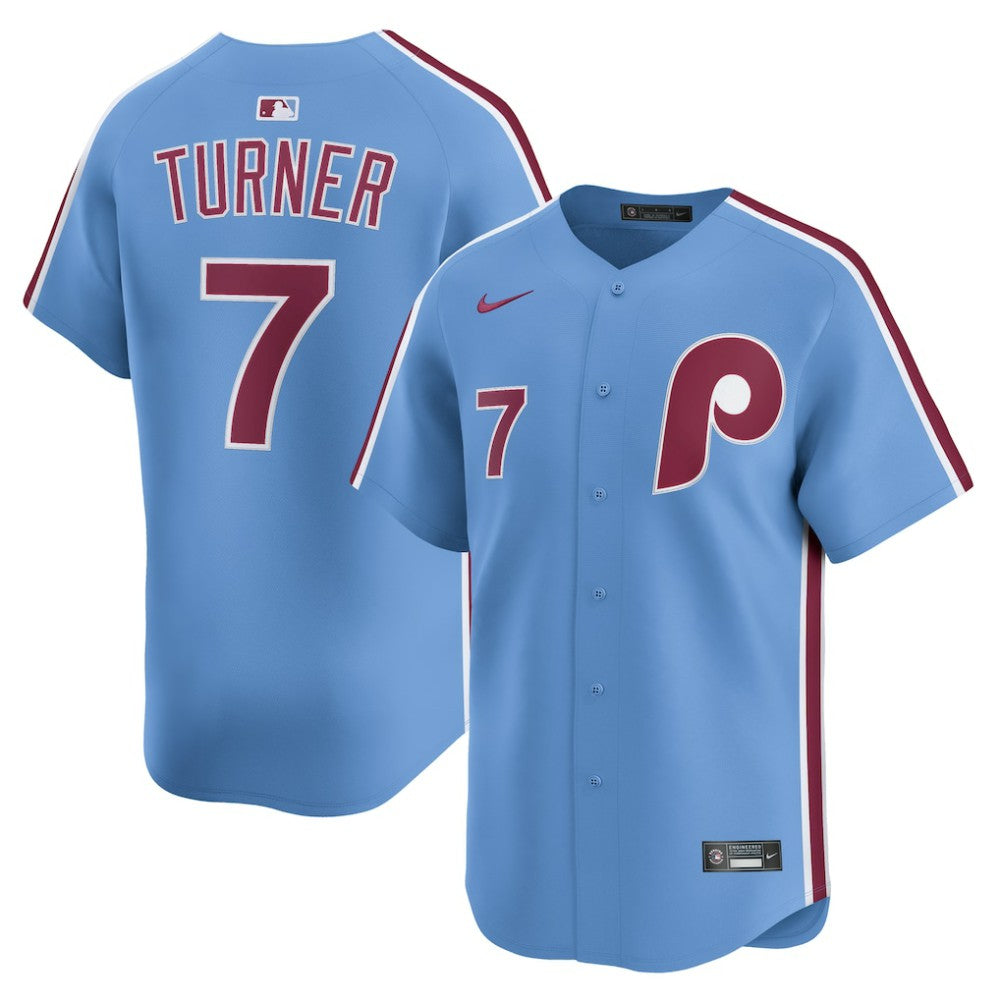 Trea Turner Philadelphia Phillies Nike Alternate Limited Player Jersey - Light Blue - Nike Sale