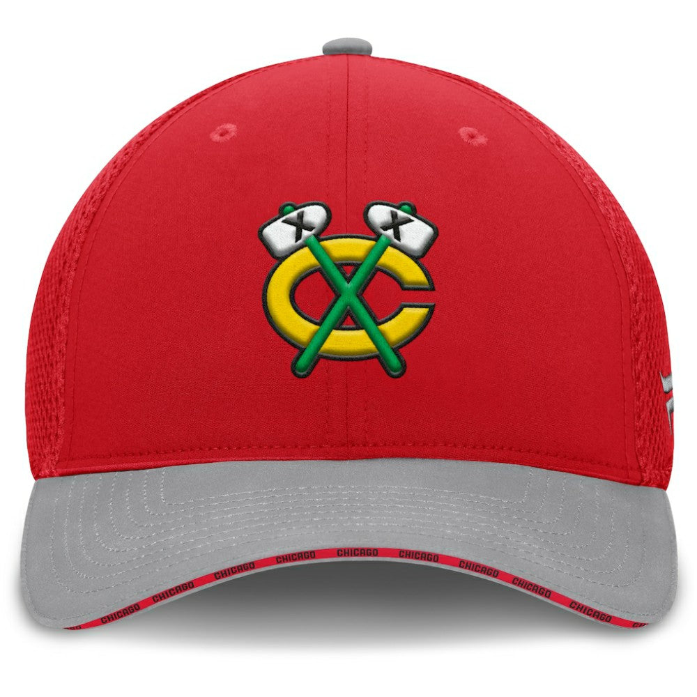 Chicago Blackhawks Fanatics Fundamentals Span Flex Hat - Red - NHL 202777487