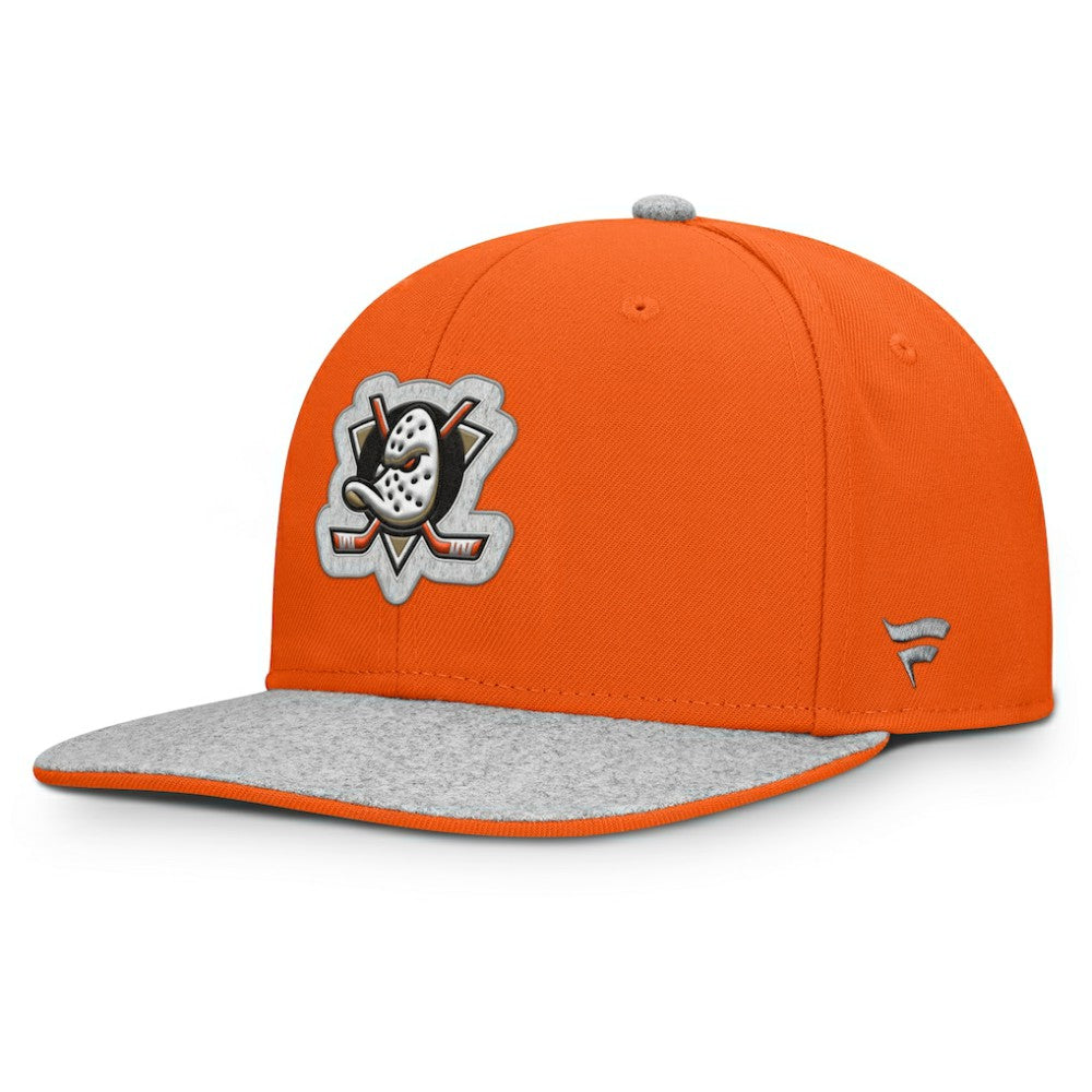 Anaheim Ducks Fanatics Fundamentals Loden Snapback Hat - Orange - NHL 202777490