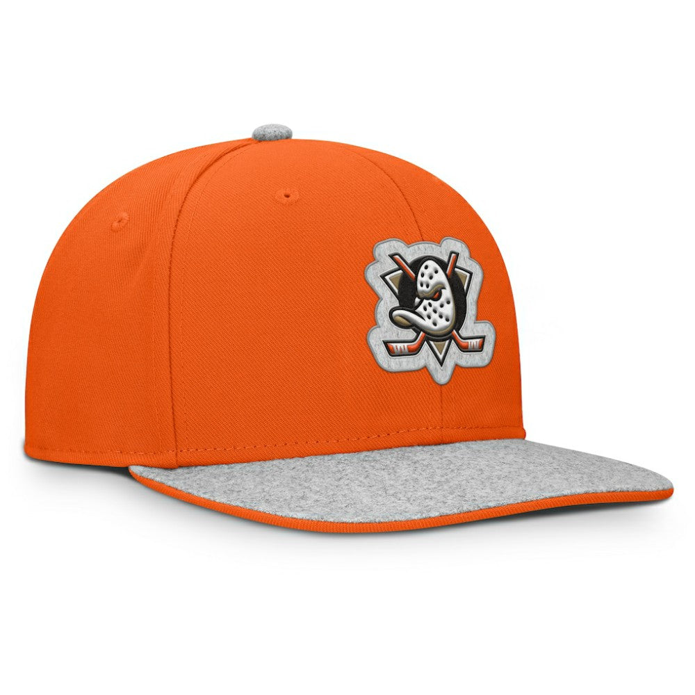 Anaheim Ducks Fanatics Fundamentals Loden Snapback Hat - Orange - NHL 202777490