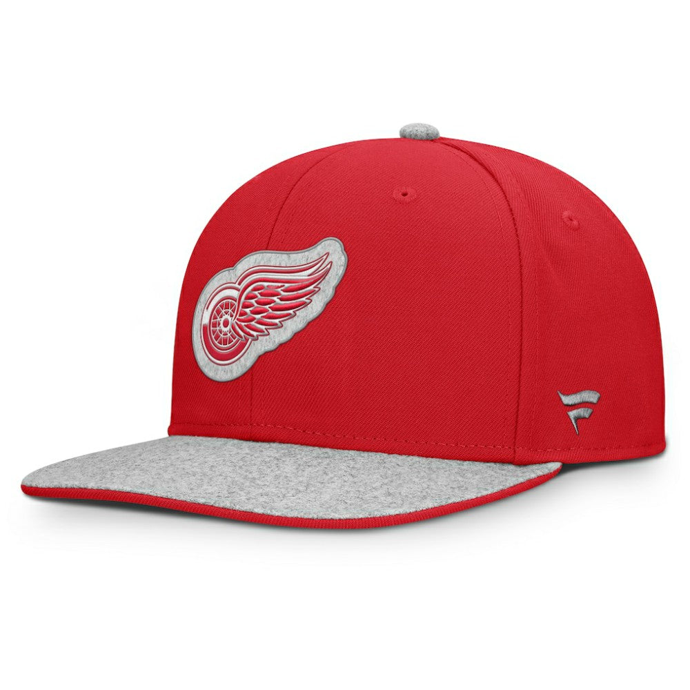Detroit Red Wings Fanatics Fundamentals Loden Snapback Hat - Red - NHL 202777492