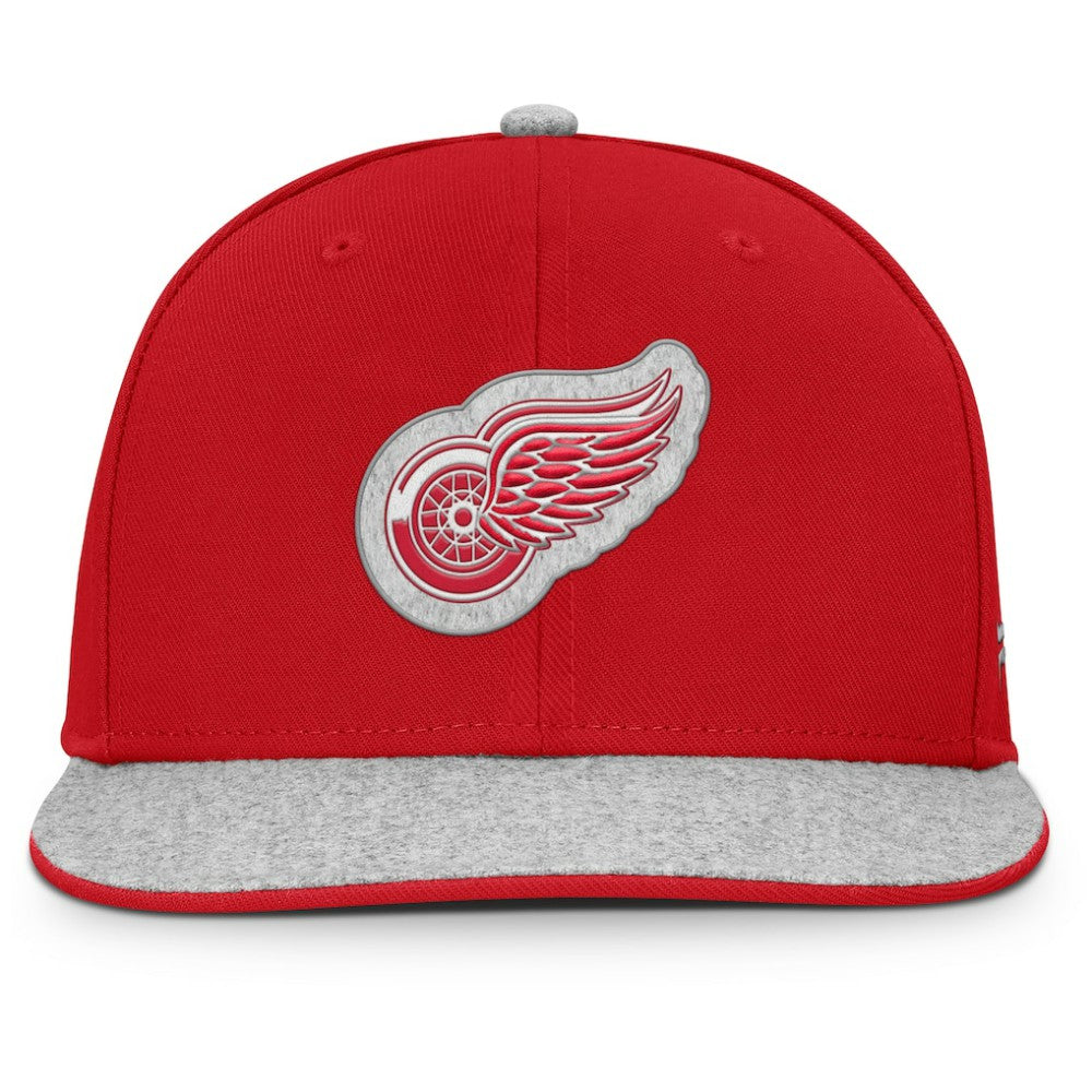 Detroit Red Wings Fanatics Fundamentals Loden Snapback Hat - Red - NHL 202777492