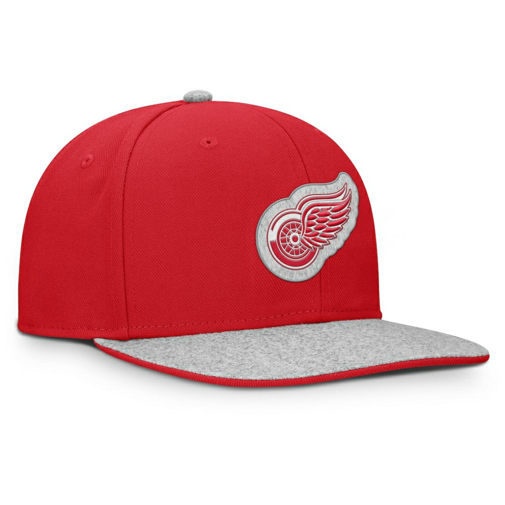 Detroit Red Wings Fanatics Fundamentals Loden Snapback Hat - Red - NHL 202777492
