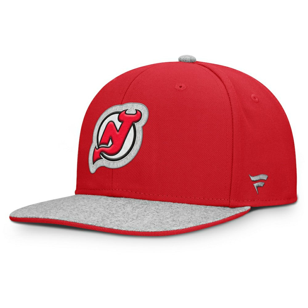 New Jersey Devils Fanatics Fundamentals Loden Snapback Hat - Red - NHL 202777498