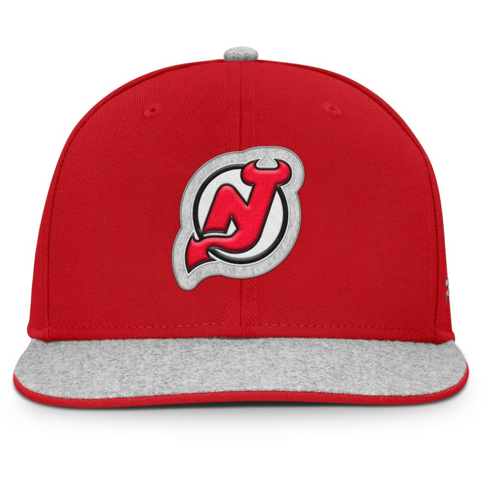 New Jersey Devils Fanatics Fundamentals Loden Snapback Hat - Red - NHL 202777498