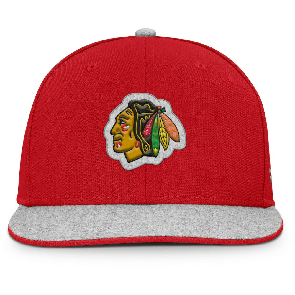 Chicago Blackhawks Fanatics Fundamentals Loden Snapback Hat - Red - NHL 202777500