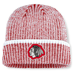 Chicago Blackhawks Fanatics Fundamental Haze Cuffed Knit Hat - Red/White - NHL 202777510
