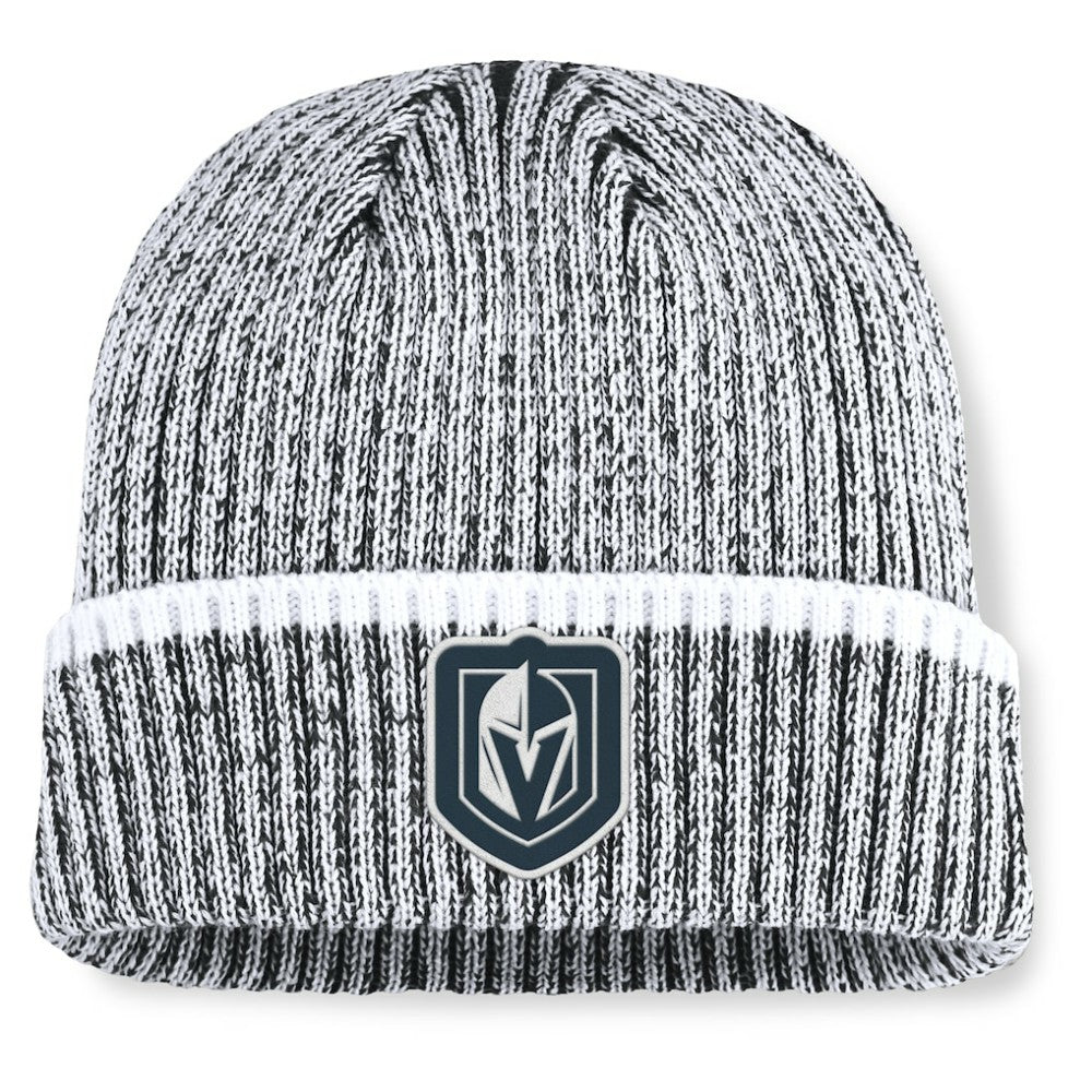 Vegas Golden Knights Fanatics Fundamental Haze Cuffed Knit Hat - Charcoal/White - NHL 202777514