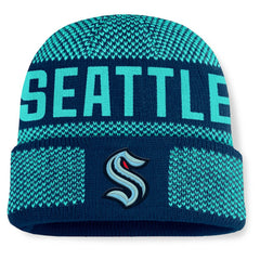 Seattle Kraken Fanatics Fundamentals Shelter Cuffed Knit Hat - Deep Sea Blue/Light Blue - NHL 202777530