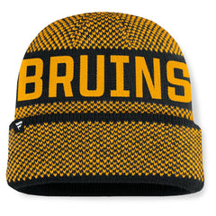 Boston Bruins Fanatics Fundamentals Shelter Cuffed Knit Hat - Black/Gold - NHL 202777549