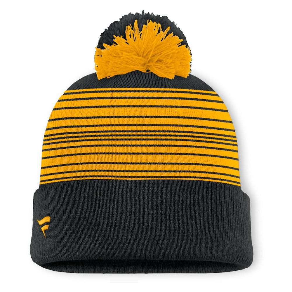Boston Bruins Fanatics Fundamental Spirit Cuffed Pom Knit Hat - Black - NHL 202777554
