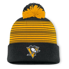 Pittsburgh Penguins Fanatics Fundamental Spirit Cuffed Pom Knit Hat - Black - NHL 202777559