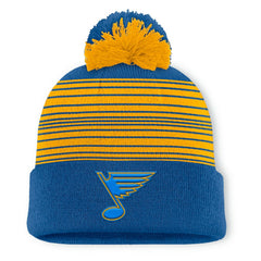 St. Louis Blues Fanatics Fundamental Spirit Cuffed Pom Knit Hat - Navy - NHL 202777565