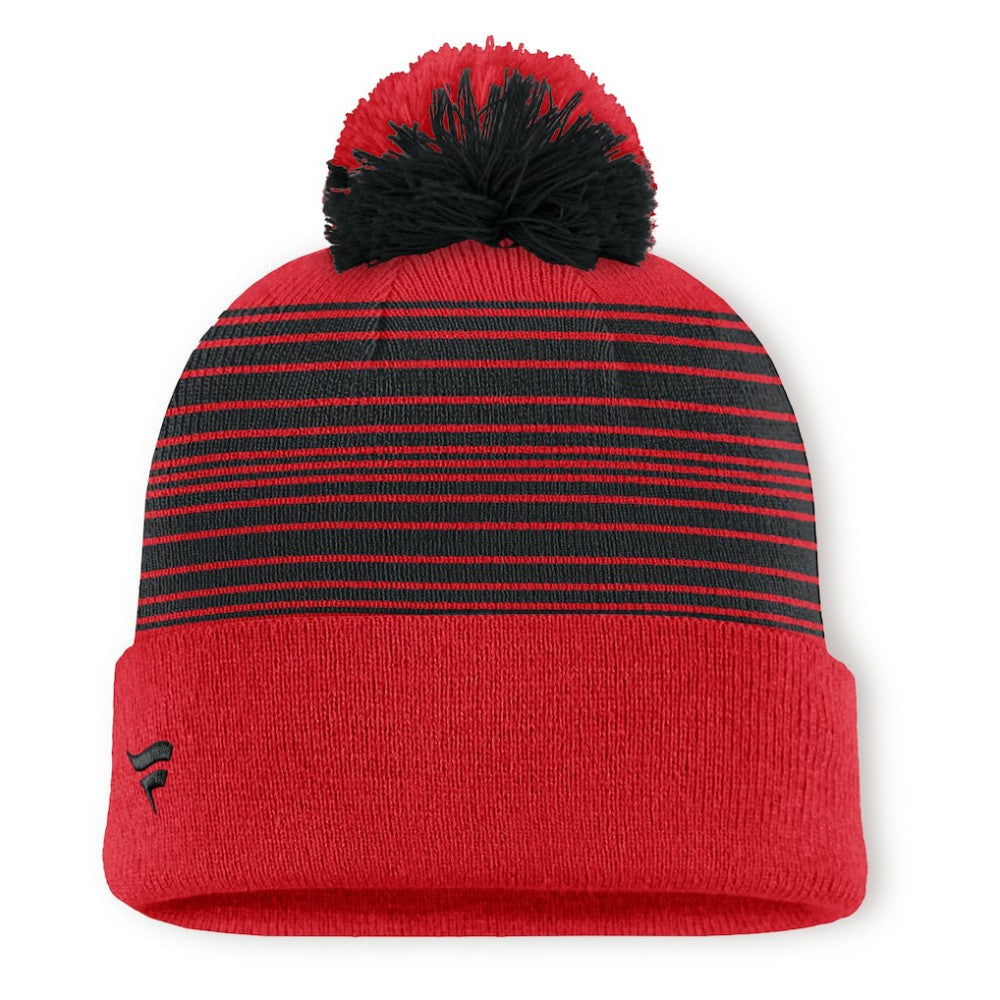 Chicago Blackhawks Fanatics Fundamental Spirit Cuffed Pom Knit Hat - Red - NHL 202777568