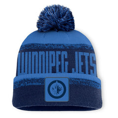 Winnipeg Jets Fanatics Fundamentals Thrive Cuffed Knit Hat with Pom - Navy/Blue - NHL 202777573