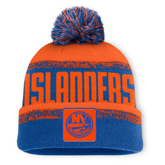 New York Islanders Fanatics Fundamentals Thrive Cuffed Knit Hat with Pom - Royal/Orange - NHL 202777577