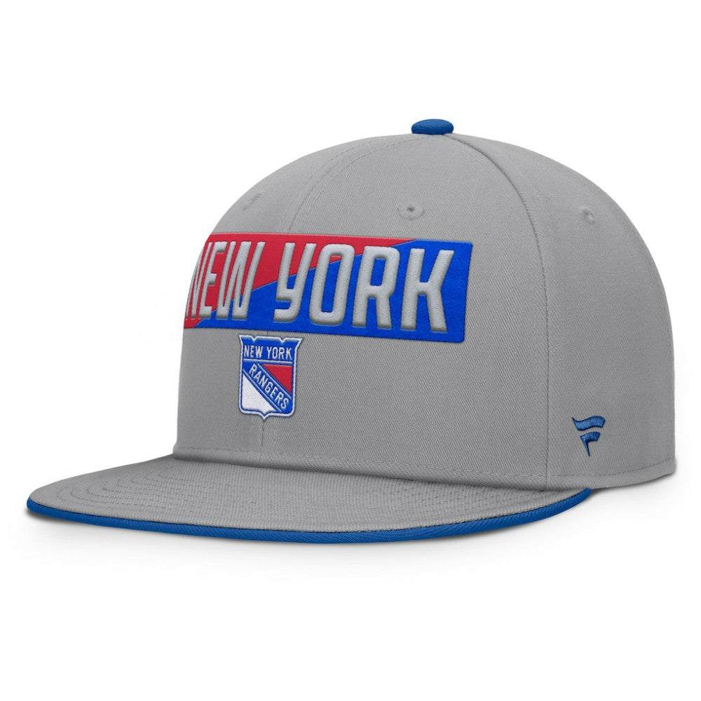 New York Rangers Fanatics Fundamentals Duo Split Logo Snapback Hat - Gray - NHL 202777622