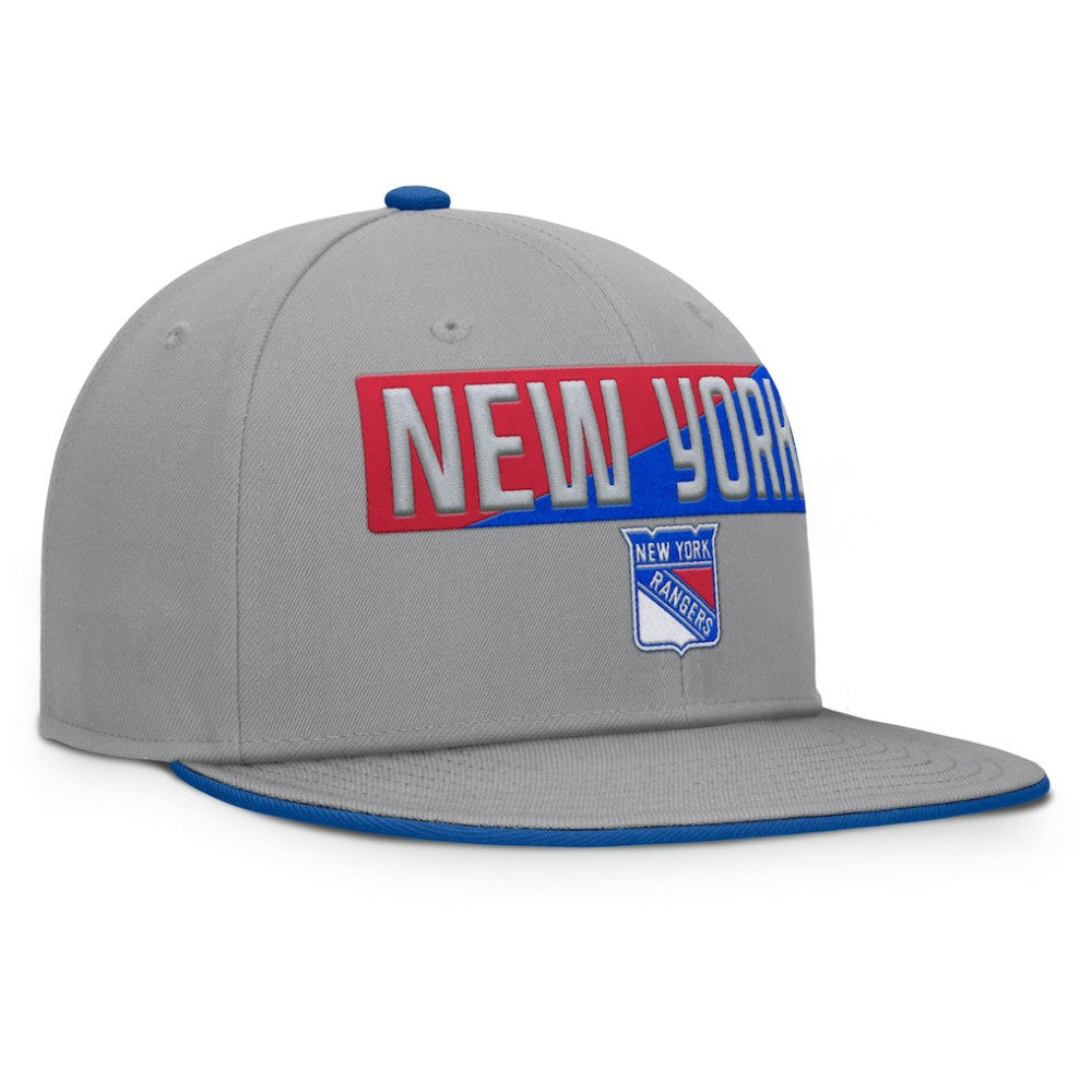 New York Rangers Fanatics Fundamentals Duo Split Logo Snapback Hat - Gray - NHL 202777622