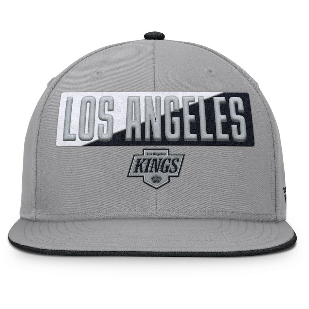 Los Angeles Kings Fanatics Fundamentals Duo Split Logo Snapback Hat - Gray - NHL 202777623