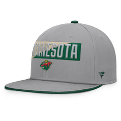 Minnesota Wild Fanatics Fundamentals Duo Split Logo Snapback Hat - Gray - NHL 202777624