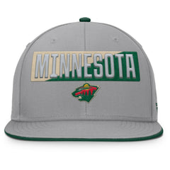 Minnesota Wild Fanatics Fundamentals Duo Split Logo Snapback Hat - Gray - NHL 202777624