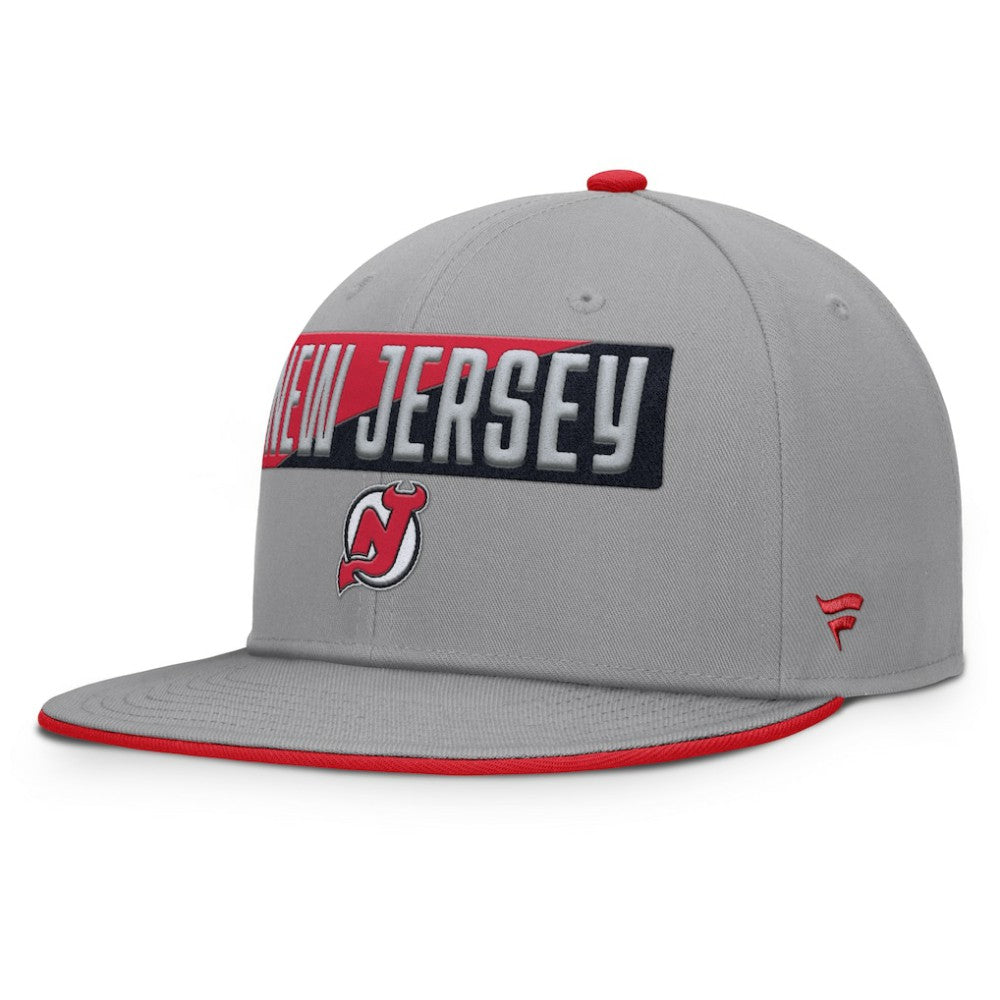 New Jersey Devils Fanatics Fundamentals Duo Split Logo Snapback Hat - Gray - NHL 202777625