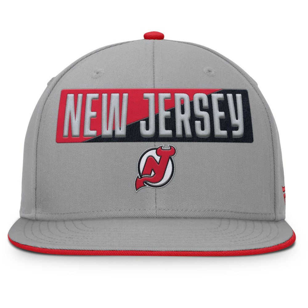 New Jersey Devils Fanatics Fundamentals Duo Split Logo Snapback Hat - Gray - NHL 202777625