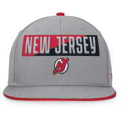 New Jersey Devils Fanatics Fundamentals Duo Split Logo Snapback Hat - Gray - NHL 202777625
